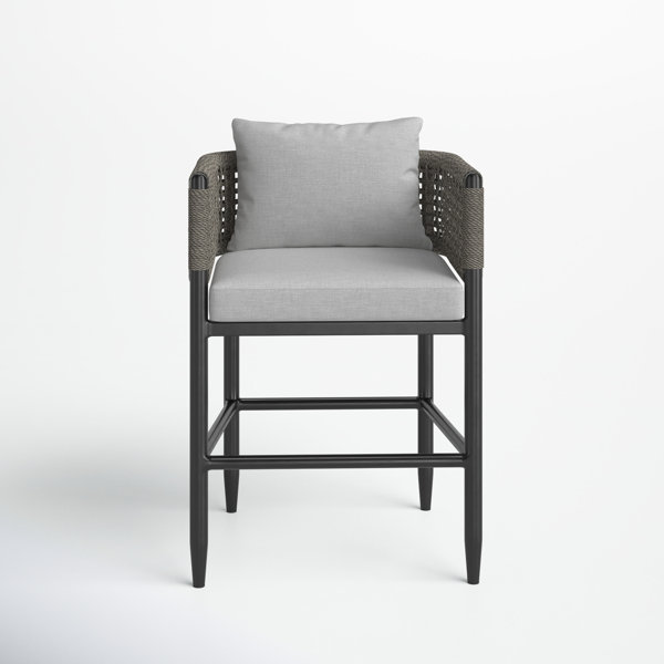 Joss & Main Scotia 30" Patio Bar Stool with Cushion Wayfair